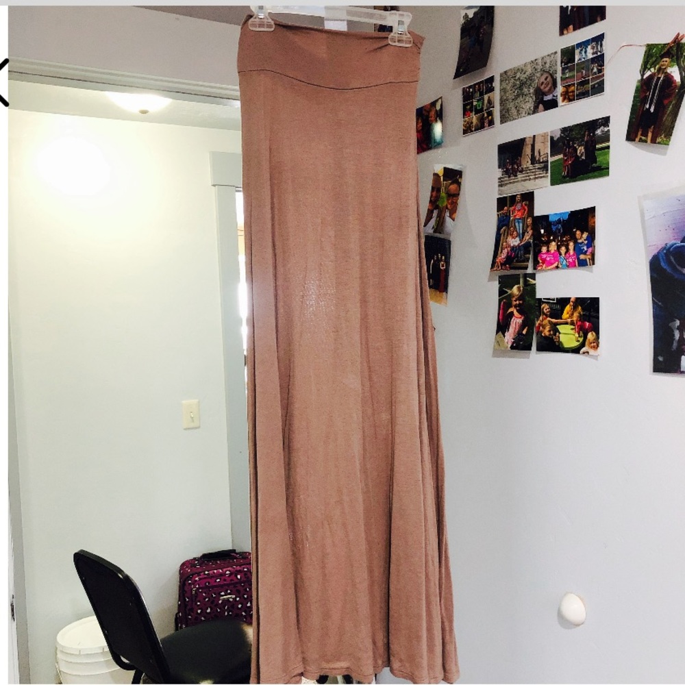 Tan Long Skirt